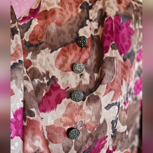 Vintage 80's Jocardi floral print blouse. Size 16. - Picture 12 of 15